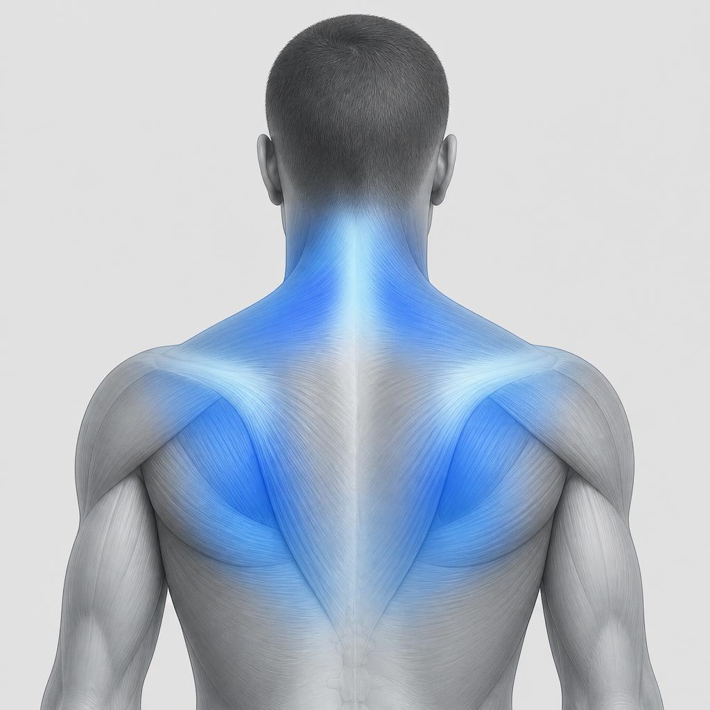 Heat map of relieved neck and shoulder pressure
